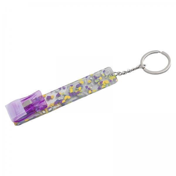 3xCredit Card Puller ATM Keychain Card Clip for Long Nails Picker Card Grabber Purple