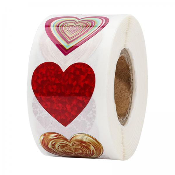 2xValentine Stickers Roll Home 500x Heart Stickers Valentine's Day Decorations Waterproof