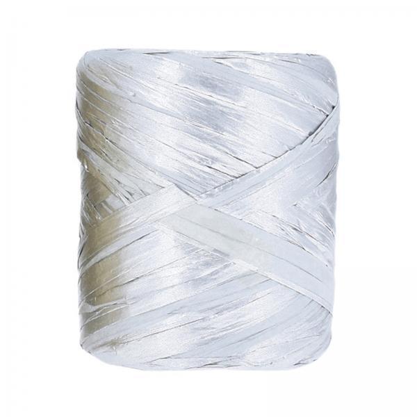 3xRaffia Paper Ribbon Packing Paper Twine Ribbon for Packing Wrapping Bouquets Argent