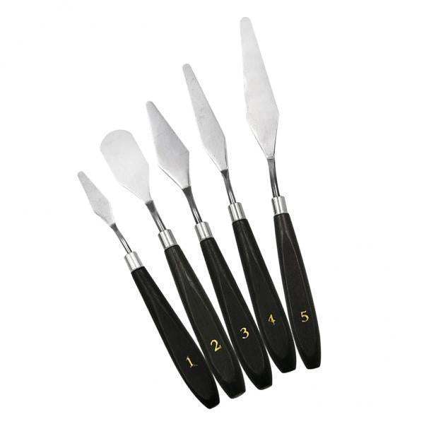 2x5 Pieces Assorted Set Stainless Steel Spatula Painting Oil and Acrylic 