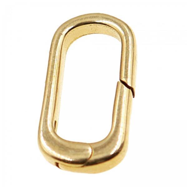 2xSolid Gold Oval Snap Push Connector Lock Metal Lobster Clasps Jewelry Making