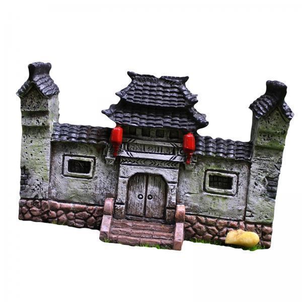 2xAncient Gate Statue Fairy Garden Accessories for Aquarium Garden Decoration