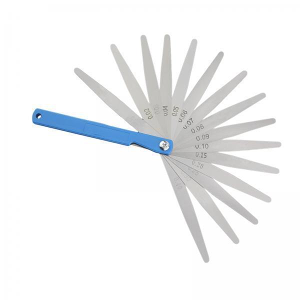 2xFeeler Gauge Stainless Steel Gap Measure 0.02-1mm Metric 17 Sheets Tool