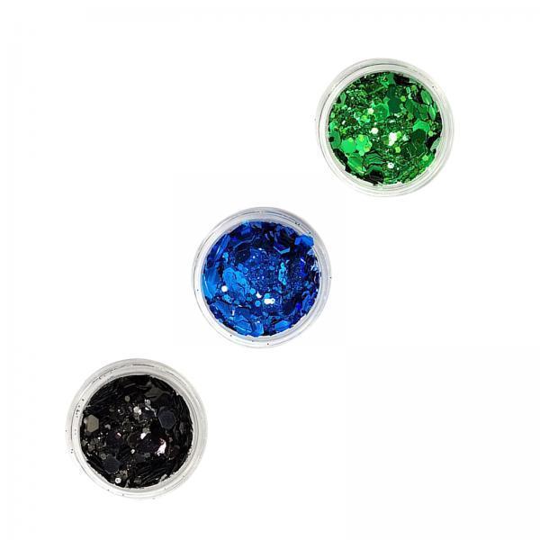 3x4Pcs Sparkle Sequin Flake Chunky Glitter for Nano Tapes Pedicure Phone Cases Style G