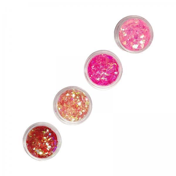 3x4Pcs Sparkle Sequin Flake Chunky Glitter for Nano Tapes Pedicure Phone Cases Style D