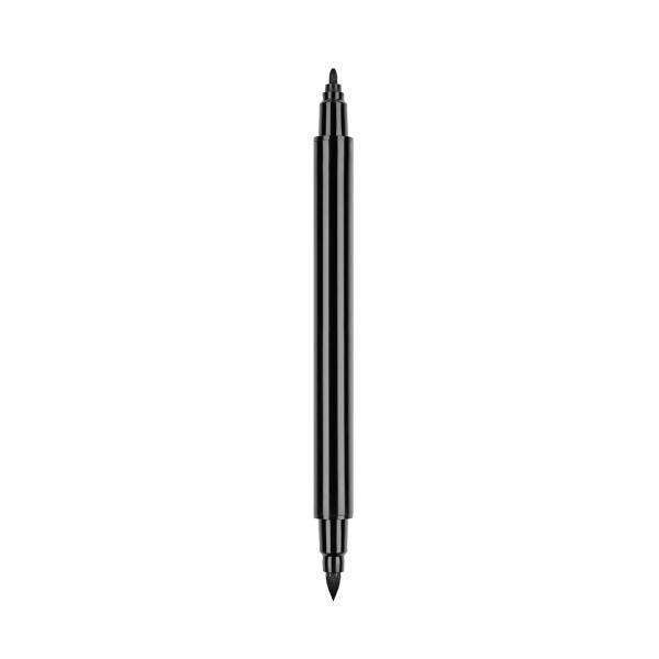 4xFabric Marker Black Pen for Clothes Shoes Dual Tip Permanent Brush Pen