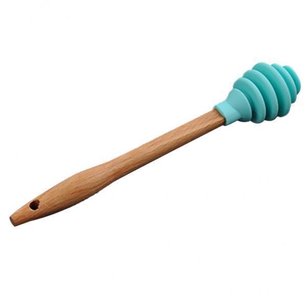 2xSilicone Honey Dipper Spoon Drizzle Stick Dip Spiral Server Gadget Tool