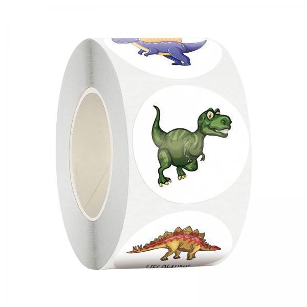 3xPaper Stickers Scrapbook Dinosaur Stickers Decals for Cupcake Kids 2.5cm