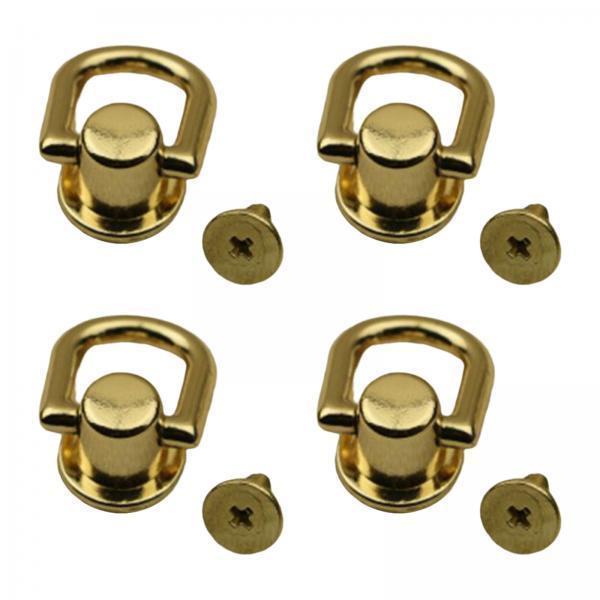 4x4x Metal Bag Side Anchors Purse Making Buckles Hooks Clasps Gold