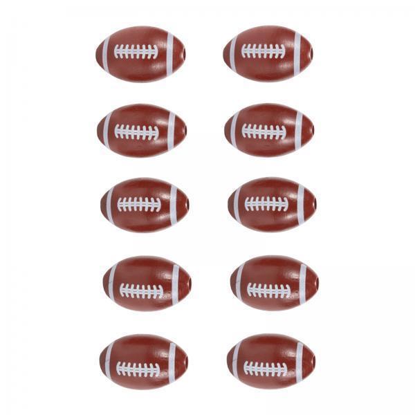 2x10Pcs Small Oval Wooden Beads Rugby Ball DIY for Jewelry Craft Making Kids