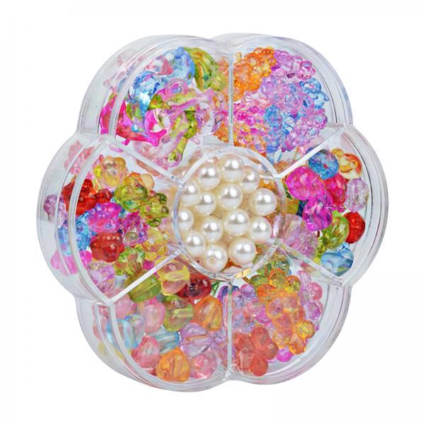 3xHandmade Bead Set Loose Spacer Beads for Necklace Jewelry Making Girl Toy Clear Color