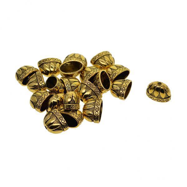 2x20 Pcs Large Alloy Lotus Flower Fringe Tassel Caps DIY Jewelry Findings