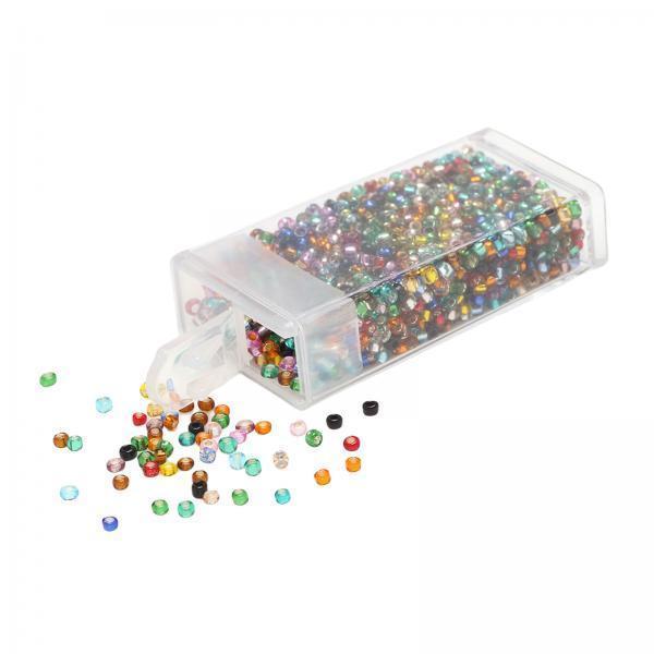 4x1000Pcs Glass Seed Beads Kit 2mm Craft Beads for Crafting DIY Jewelry Making Mixed Colors