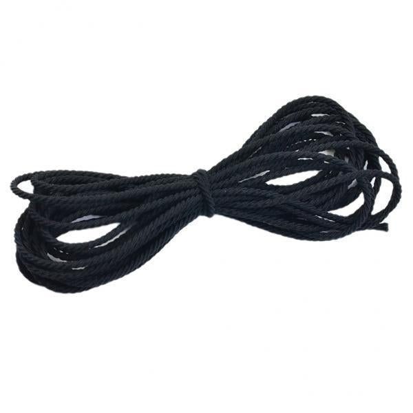 3x2.8mm Elastic Hairband Ponytail Holder DIY Hair Ties Material 50m Black
