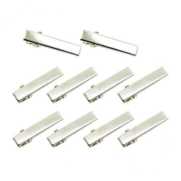 2x10Piece Alligator Hair Clip Flat Single Prong Hair Clip DIY Headdress 3.2cm