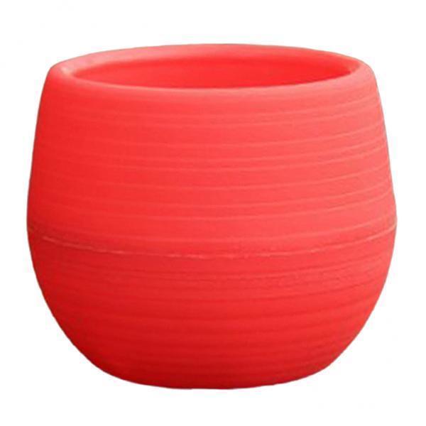 3xSmall Cactus Succulent Planters Indoor Flower Pots with Drainage Hole Red