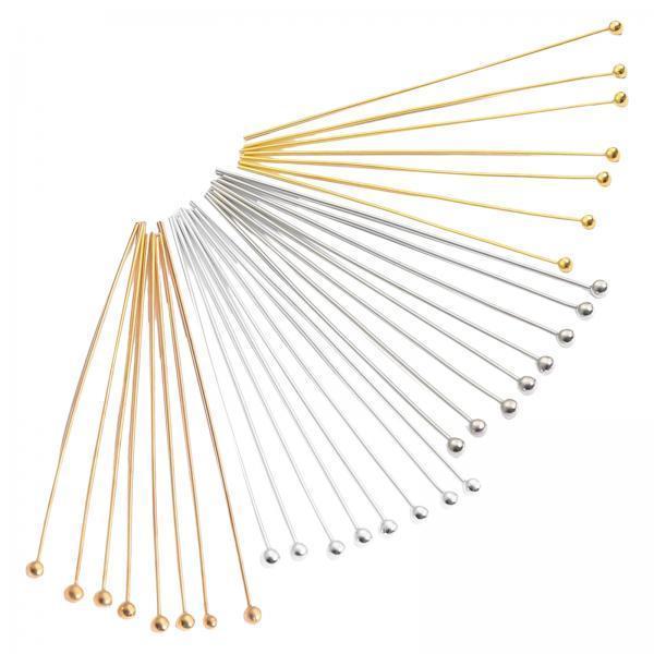 3x200x Metal Ball Head Pins Round Ball Point for Jewelry Making DIY Findings
