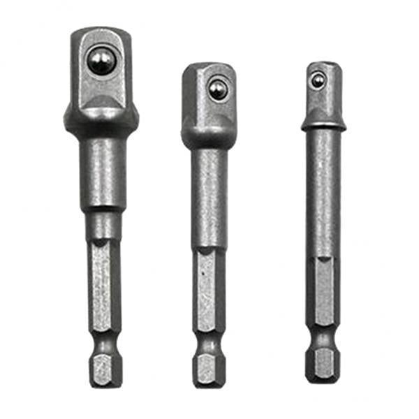 3x3 1/2 3/8" 1/4" Drill Bit Driver Extension Adapter Socket Connector"