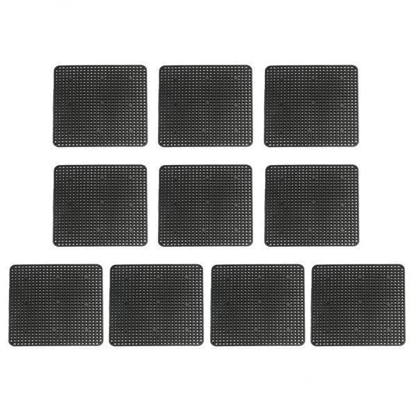 4xSquare Plastic Drainage Mesh Sheet Bonsai Flowerpot Bottom Net 12x12cm_10Pcs