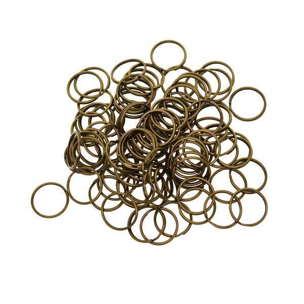 2x100Pcs Steel Strong 20mm Key Chain Spare Split Key Rings Bronze