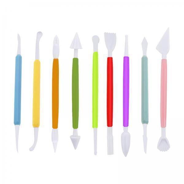 4x9Pack Plastic Clay Tools Ceramic Pottery Kit Shaping And Sculpting Assorted