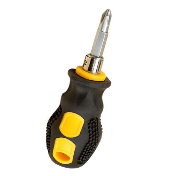4xShort Handle Mini Magnetic Screwdriver Repair Tools 2 in 1 