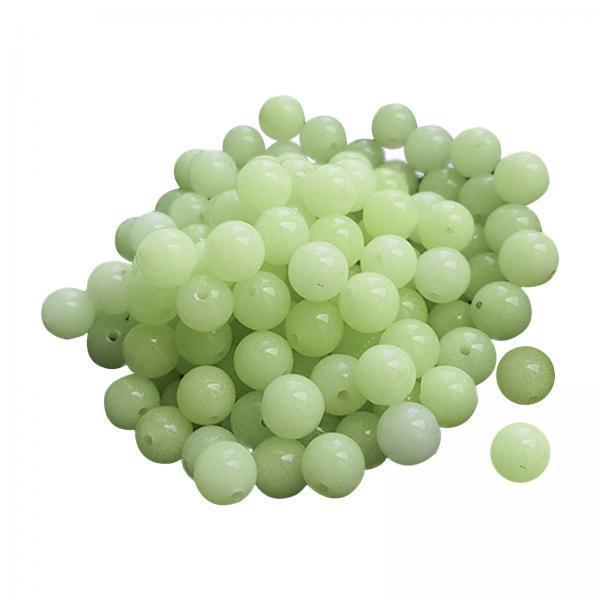 2x100 Pieces Acrylic Luminous Beads Round for Bracelet Jewelry Making Keychain 4mm