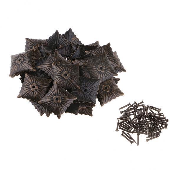 2x50 Pieces Square Tacks Nails Stud Pins Sofa Furniture Wall Upholstery Decor