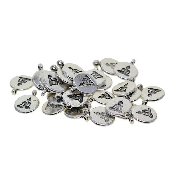 2x30x Tibetan Silver Yoga Charms DIY Pendant for Necklace Jewelry Making Budda