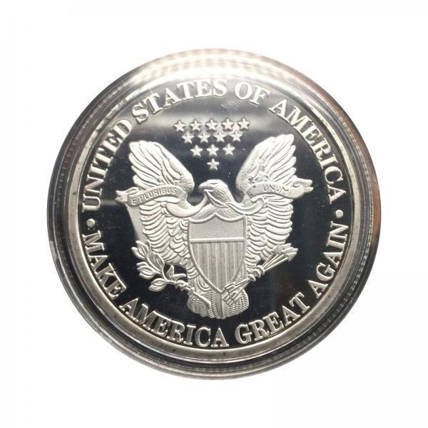 4xDonald Trump Make America Great Again Flag Eagle Commemorative Coin