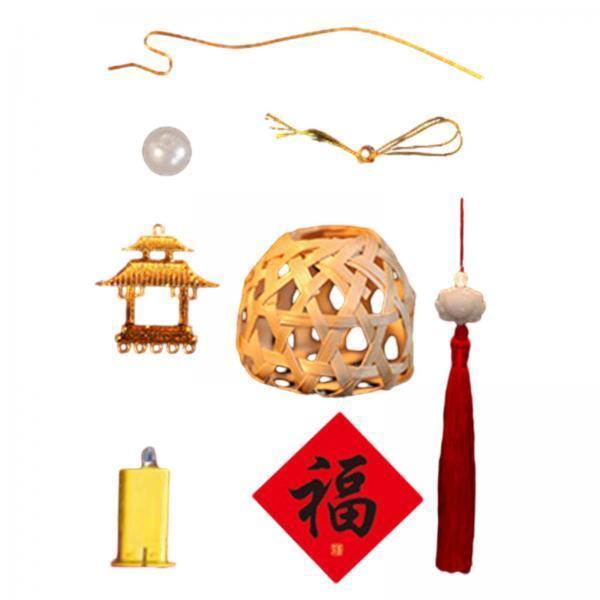 2xMid Autumn Festival Lantern Making Kit Bamboo Lantern Making for Celebration Style A 34cmx6.5cm
