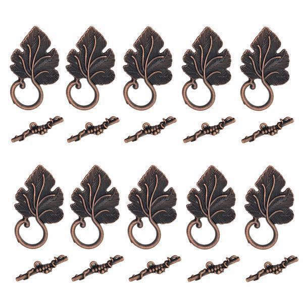 3x10 Sets Leaf OT Toggle Clasps Jewelry Clasp Connectors Jewelry DIY Platinum