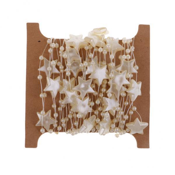 4x5m Artificial Pearls Beads Garland Chain Stars Decoration for Wedding Party