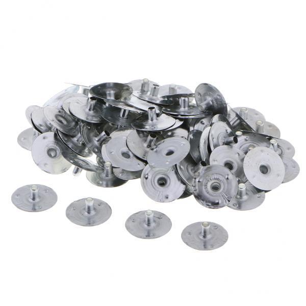 4x100 Pieces Metal Candle Wick Sustainers Tabs Base for Candle Making 20x3mm