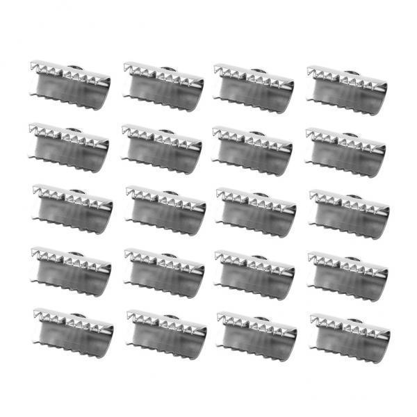 2x20 Piece Clasps Clamps Fasteners End for Jewelry Making 6mm