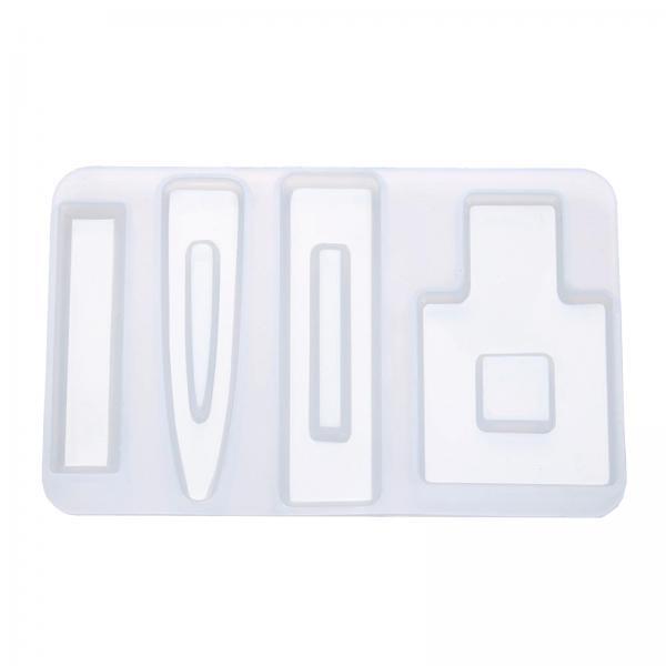 2x2 Pieces Silicone Molds DIY DIY Casting Mold Kit for Epoxy Resin Hair Pins