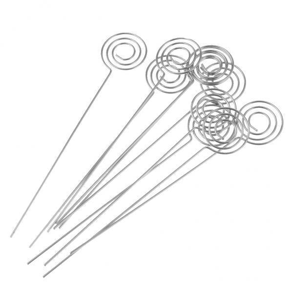 3xcarbon steel wire assorted shape photo clip holders round shape 120x22mm