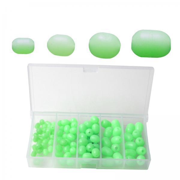 2x100Pcs Luminous Fishing Beads Tools Fishing Lures Float Round Beads for Lake