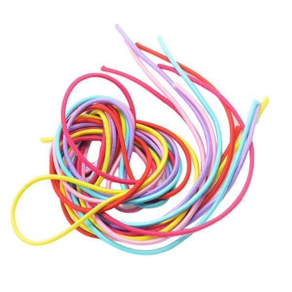 2x6 Pcs Long Straight High Elastic Rubber Band Hair String Hair Rope 100cm