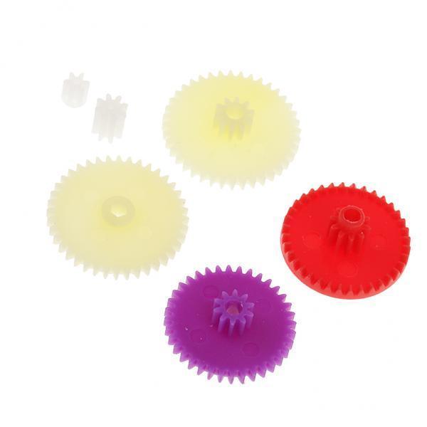 3x6 Pieces/Set Colorful Plastic Gears Car Toy Models Parts Accessories