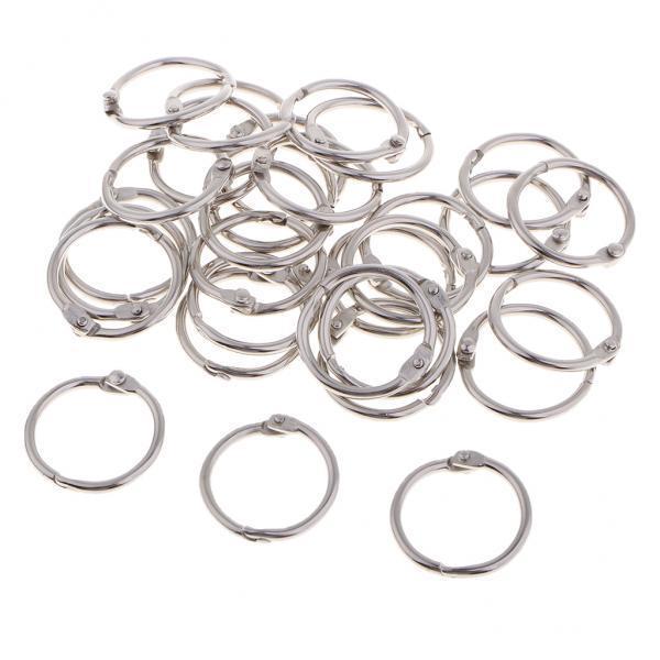 2x10/20/30 Sets Book Ring Small Loose Leaf Binder Rings Keychain Key Ring 20mm
