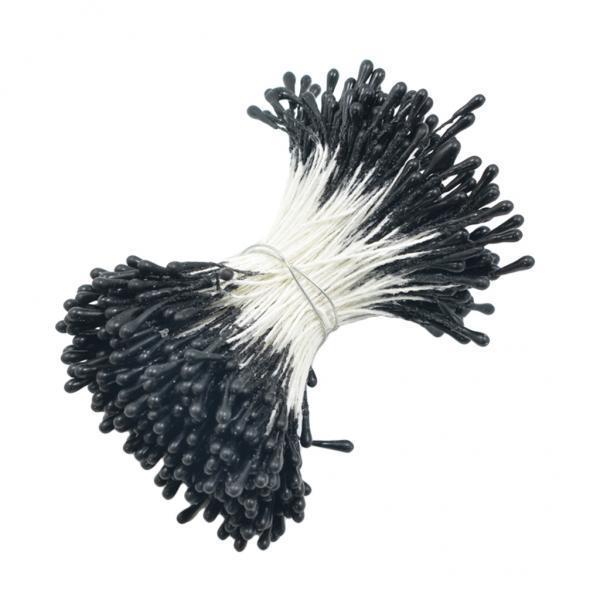 2x1 Bundle Artificial Matte Double Heads Flower Stamen Pistil  black