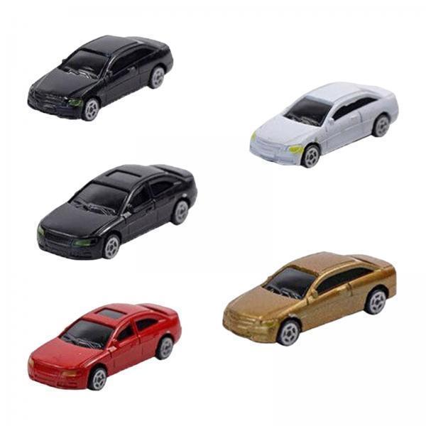 2x5Pcs Mini Scale Model Car 1:87 Trains Landscape Building Diorama Decoration