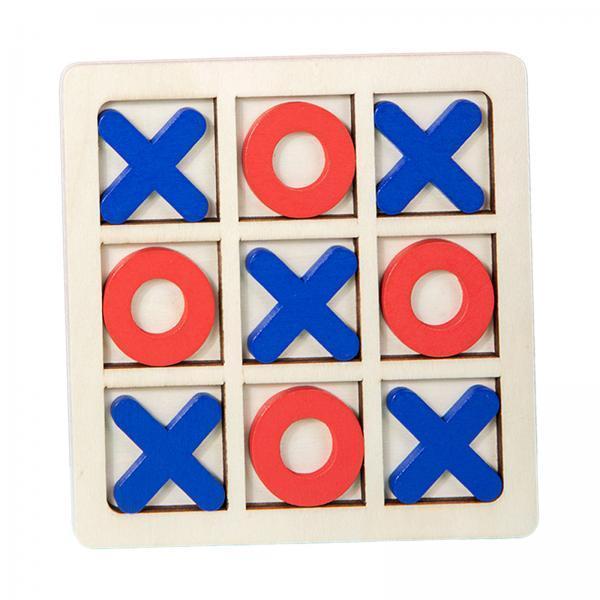 4xWooden Tic TAC Toe Classic Leisure Intelligent Party Favors Educational Toys Style A