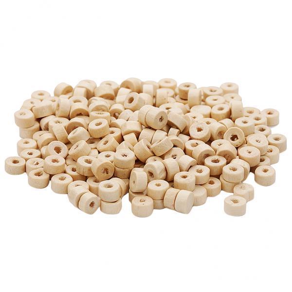 2x1000 Pieces Unfinished Wooden Rondelle Spacer Beads Jewelry Charms 5.5x3mm