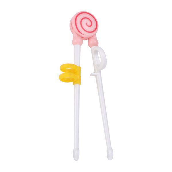 3xChild Eating Training Helper Chopsticks Easy to Use Baby Learn Chopsticks Pink Lollipop