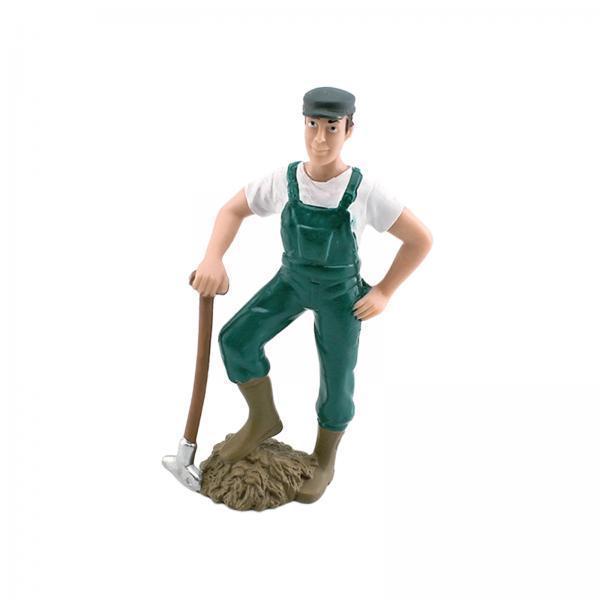 3xFarmer People Figures Realistic Farm Keeper Figurines for Reward Gift man farmer