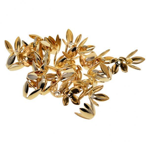 4x50Pcs adjustable Lily Flower Metal Fringe tassel cap DIY beads crafts supply