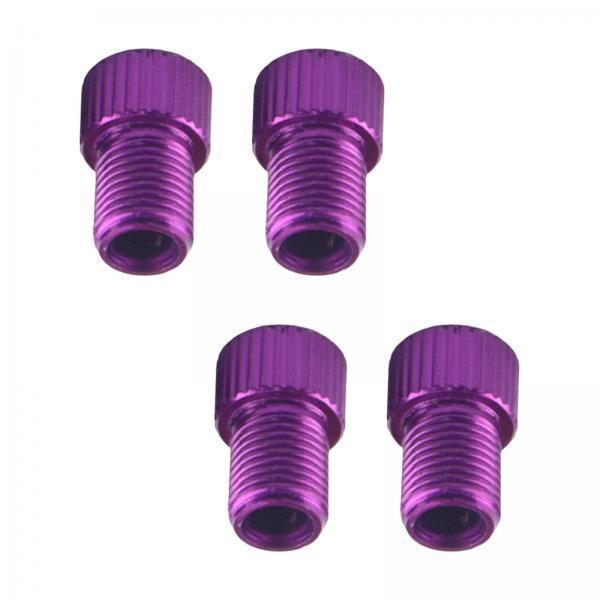 2x4x Bike Valve Adapter Replacement Conversion for Cycling Road Bike Equipment Purple