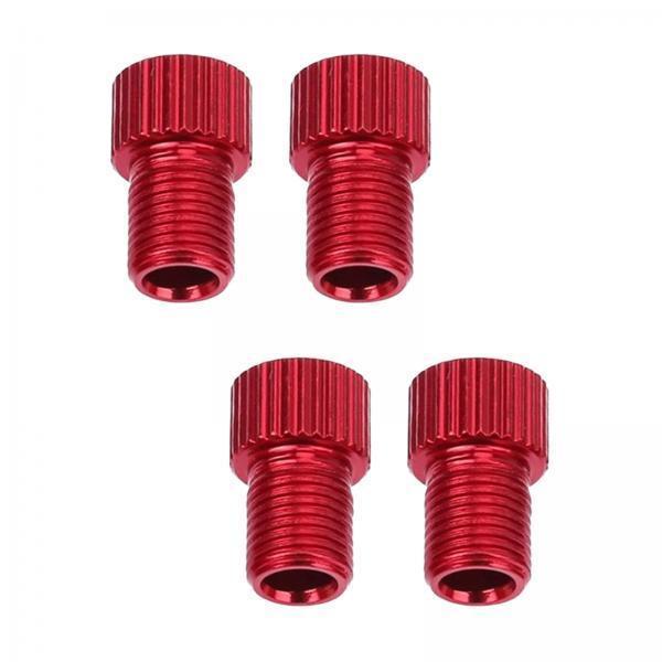 3x4x Bike Valve Adapter Replacement Conversion for Cycling Road Bike Equipment Red